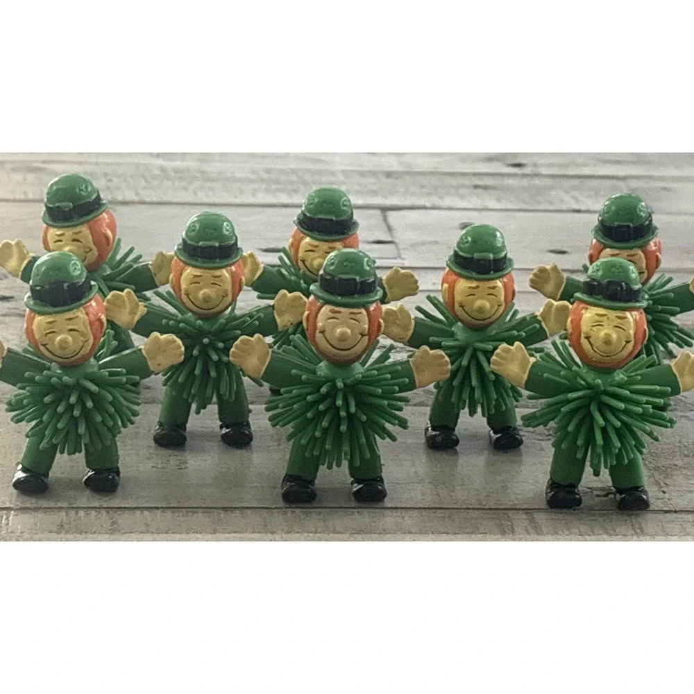 Rubber Spiked /‎ Porcupine ~ St Patrick's Day Leprechaun - 8 Lot